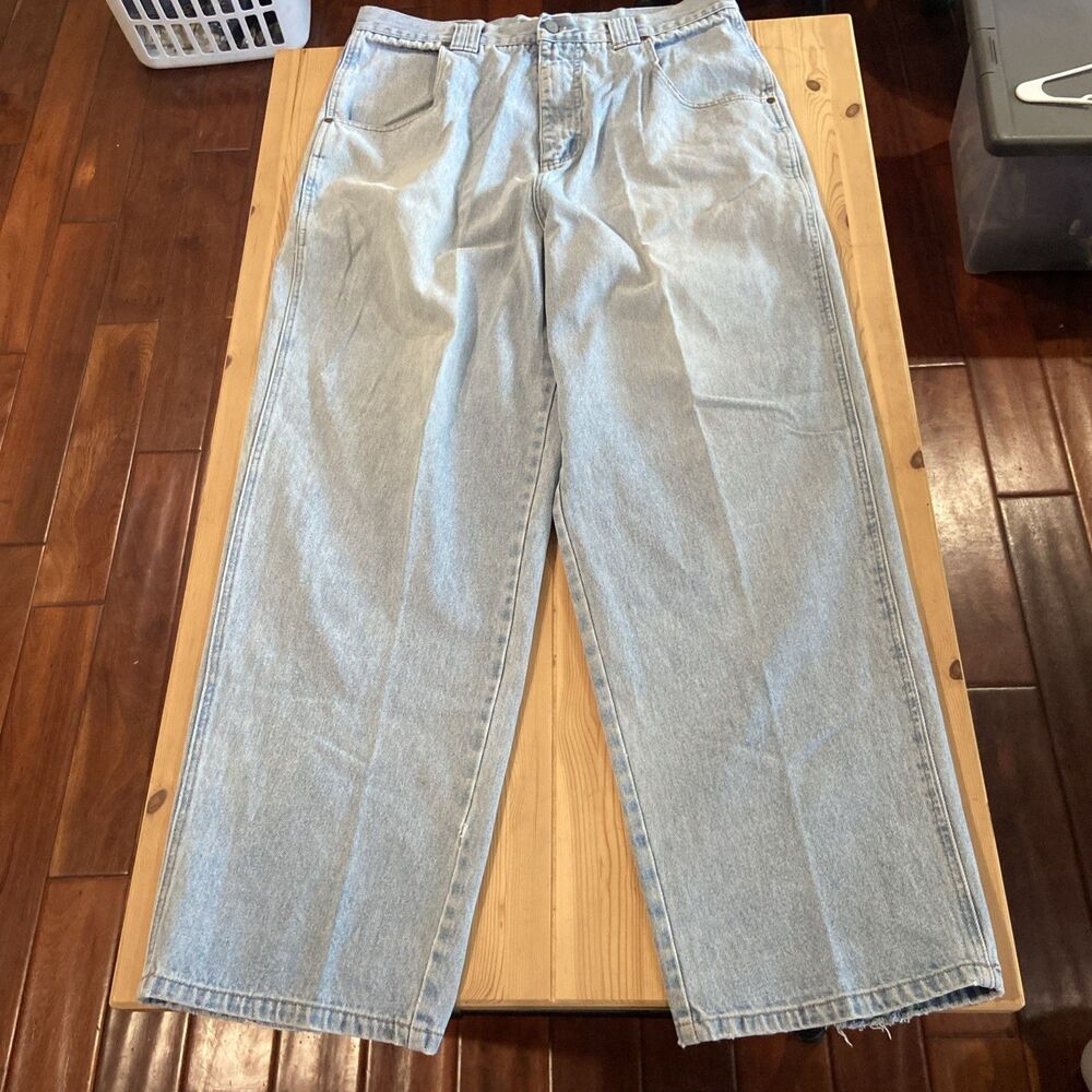 Vintage Results Brand Jeans Men 38 Baggy Cargo Skater Grunge Streetwear Y2K Wide